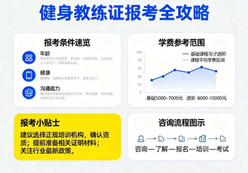 健身教练证报考条件及学费全揭秘：从国职到国际认证，避免踩坑！